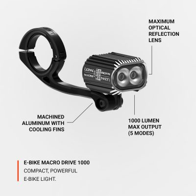 L/Set Frt Lezyne E-Bike Macro Drive 1000