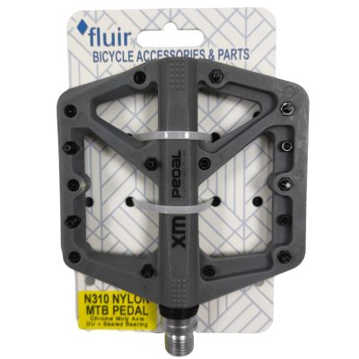 Fluir XM Nylon MTB Platform Pedals – Grey