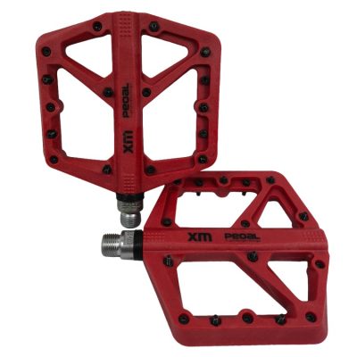 Fluir XM Nylon MTB Platform Pedals – Red